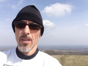 The bloke on the top of the trig point